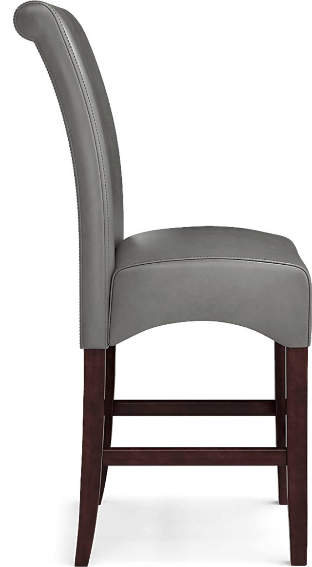 Watercolor Charcoal Counter Height Stool - Thumbnail - Image 3
