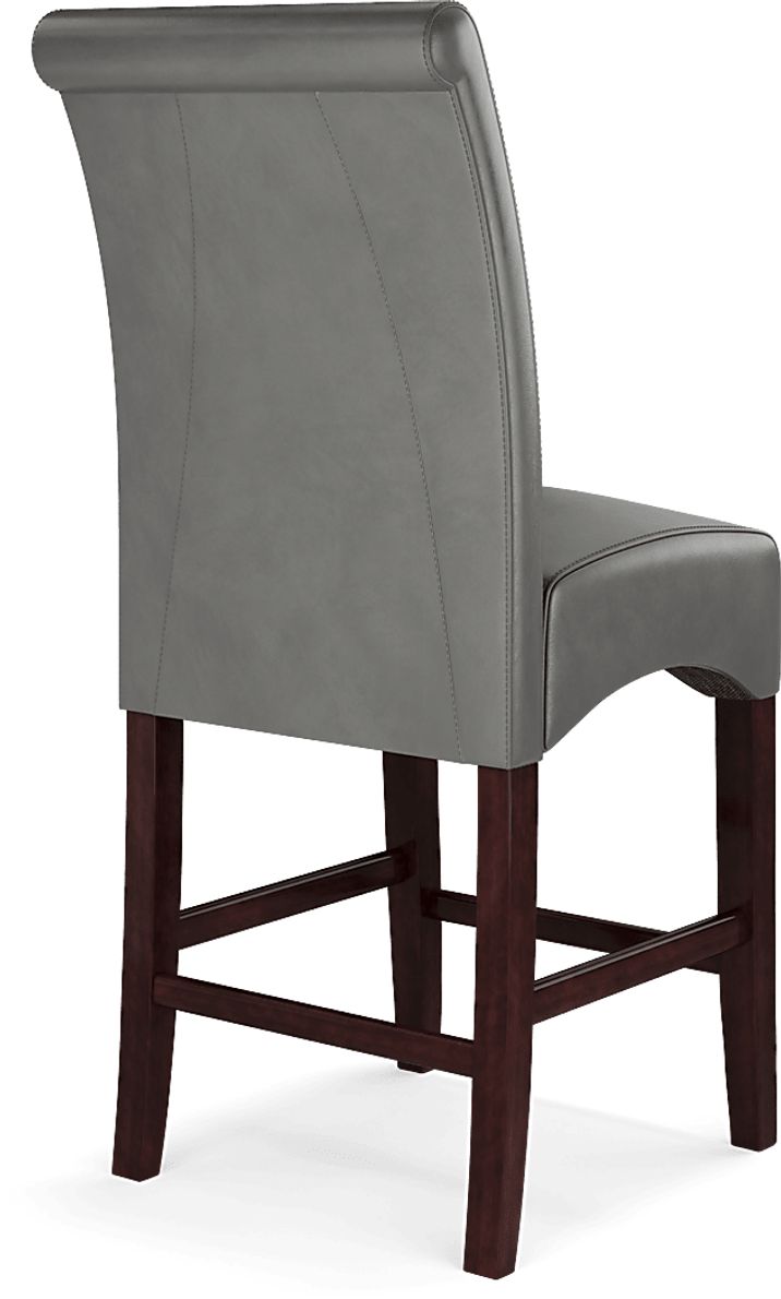 Watercolor Charcoal Counter Height Stool