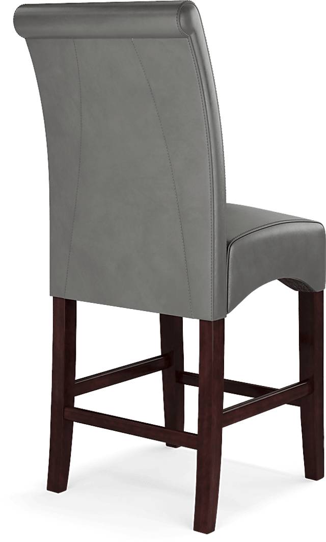 Watercolor Charcoal Counter Height Stool - Thumbnail - Image 4