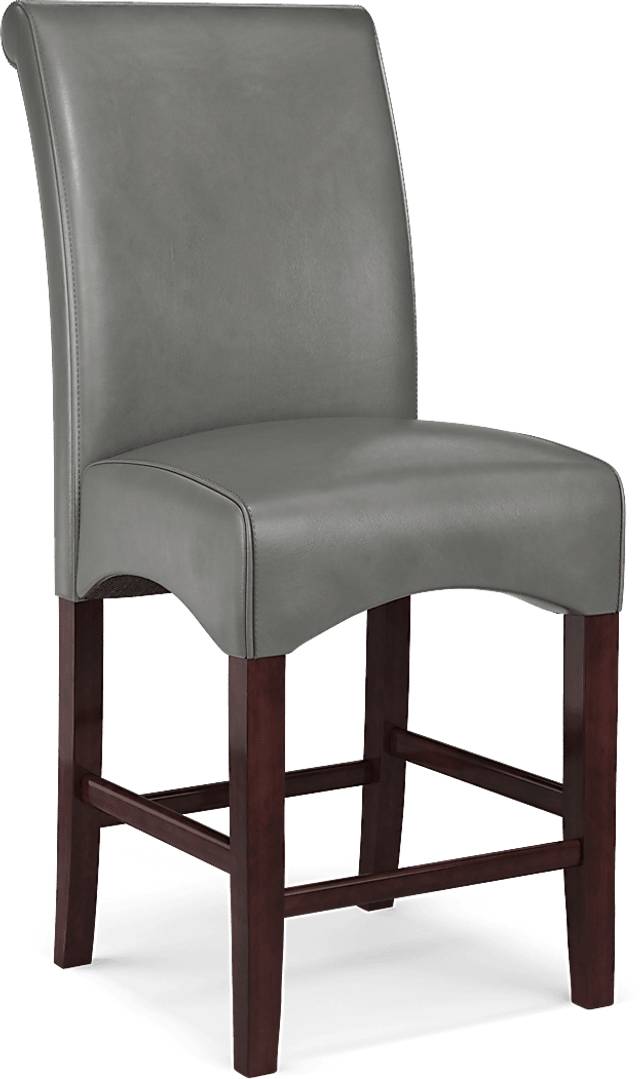 Watercolor Charcoal Counter Height Stool - Thumbnail - Image 1