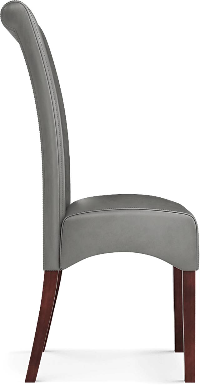 Delmon Walnut 5 Pc Oval Dining Set with Charcoal Chairs - Thumbnail - Image 5