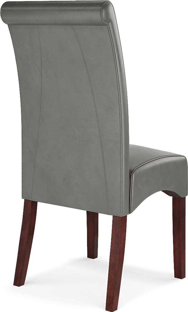Delmon Walnut 5 Pc Oval Dining Set with Charcoal Chairs - Thumbnail - Image 6