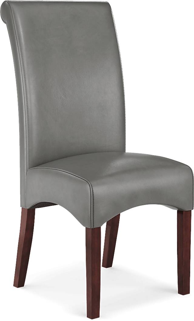 Delmon Walnut 5 Pc Oval Dining Set with Charcoal Chairs - Thumbnail - Image 3
