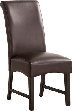 Watercolor Chocolate Upholstered Side Chair