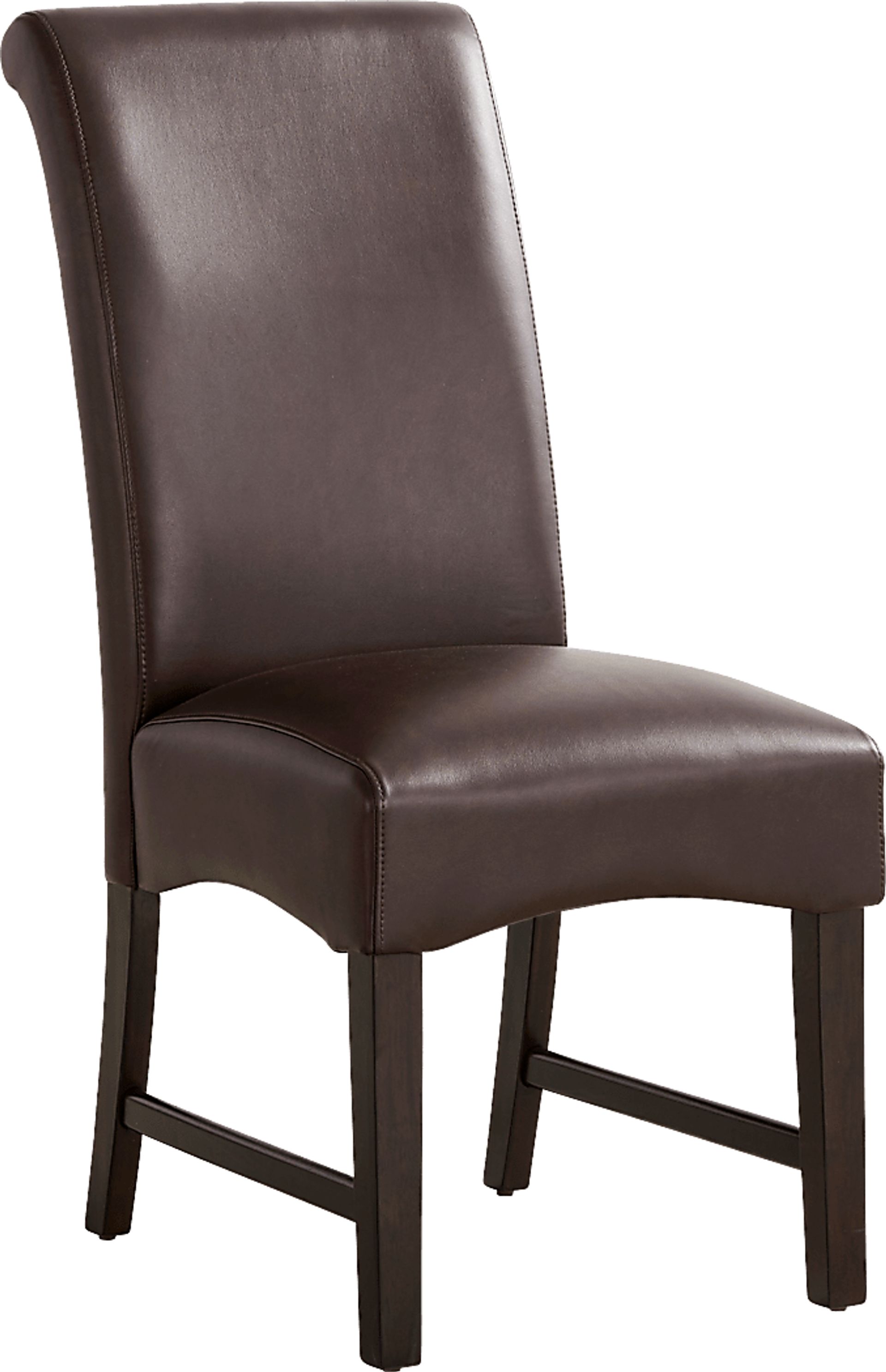 Ciara Espresso 5 Pc Round Dining Room with Chocolate Chairs - Image 3