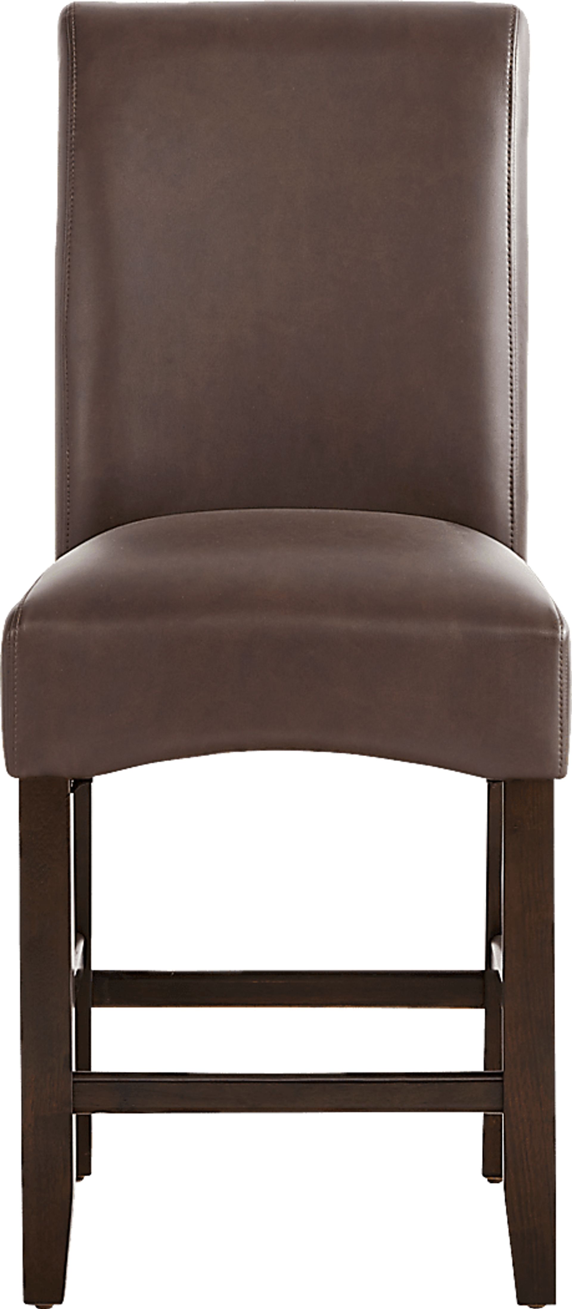 Watercolor Chocolate Upholstered Stool - Image 2