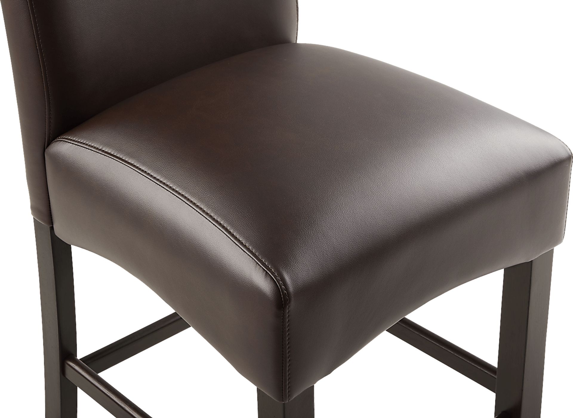 Watercolor Chocolate Upholstered Stool - Image 4