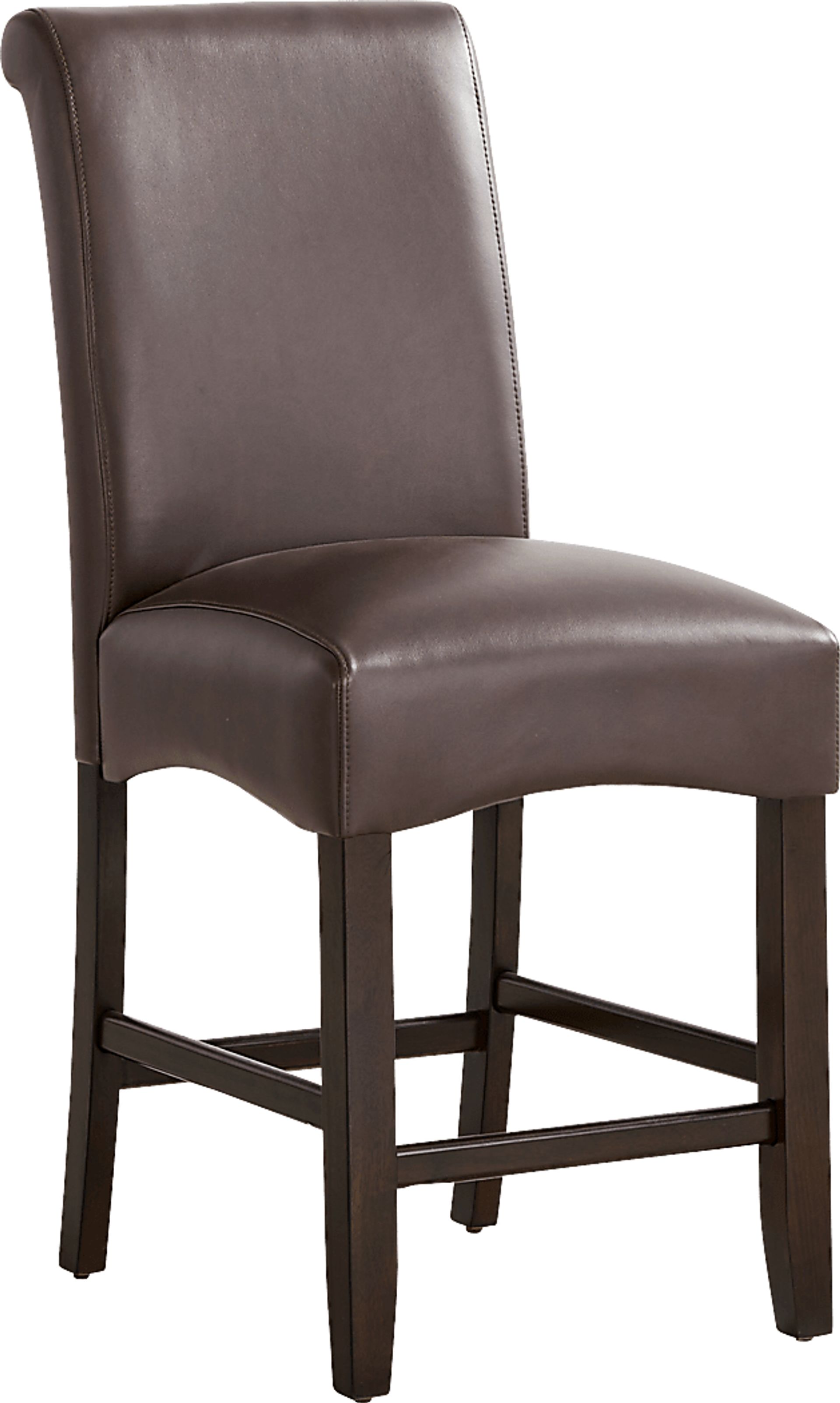 Watercolor Chocolate Upholstered Stool - Image 1