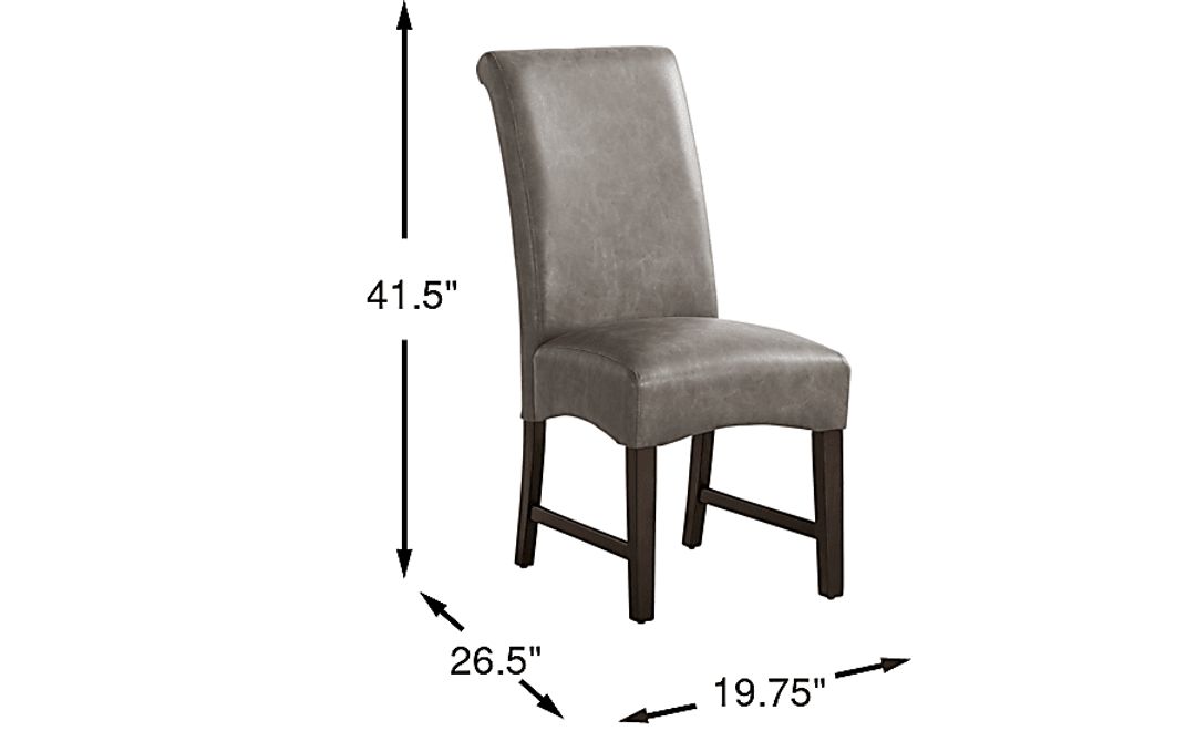 Watercolor Gray Upholstered Side Chair