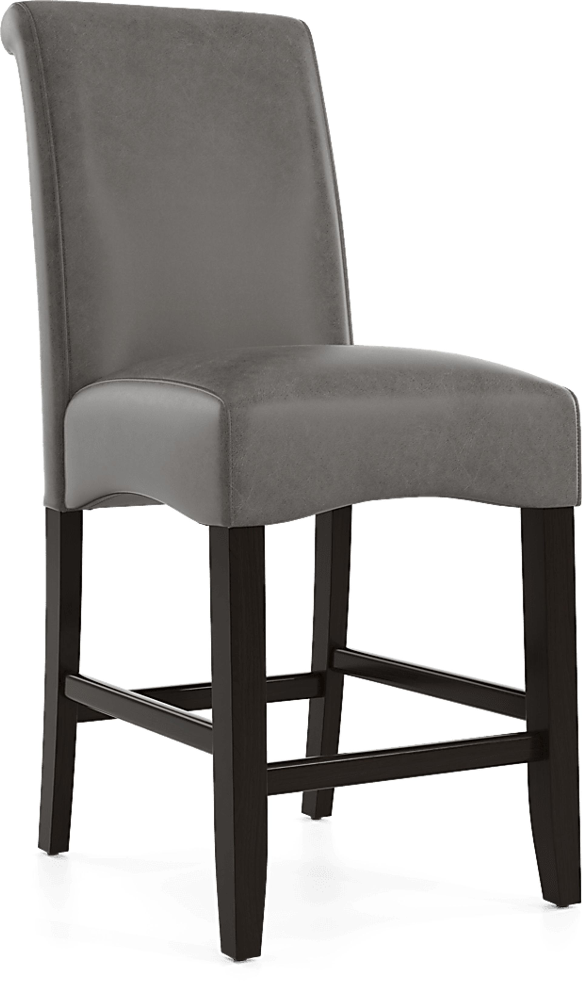 Ciara Espresso 5 Pc 48" Round Counter Height Dining Room with Gray Stools - Image 4