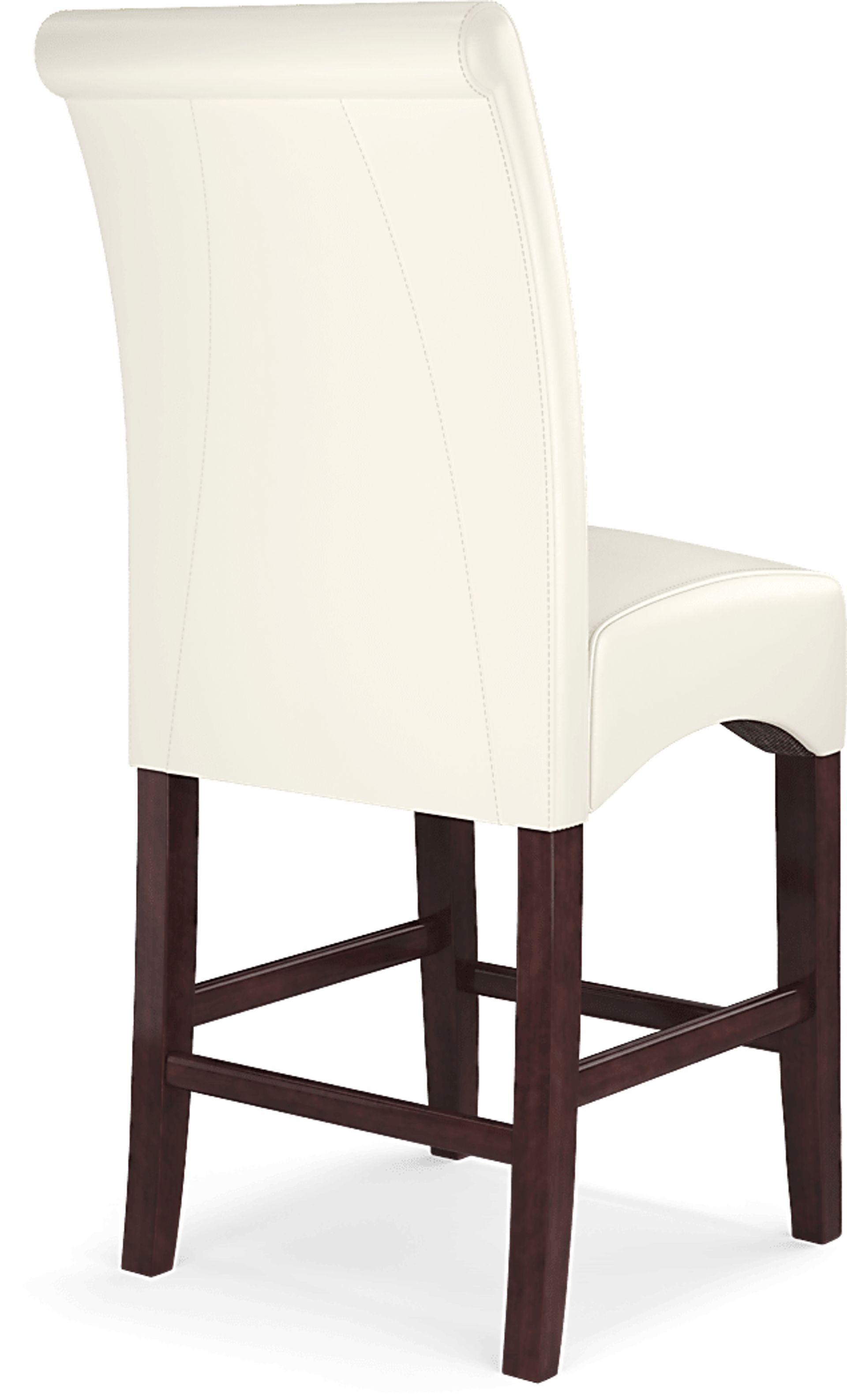 Ciara Espresso 5 Pc 48" Counter Height Dining Set with Ivory Stools - Image 7