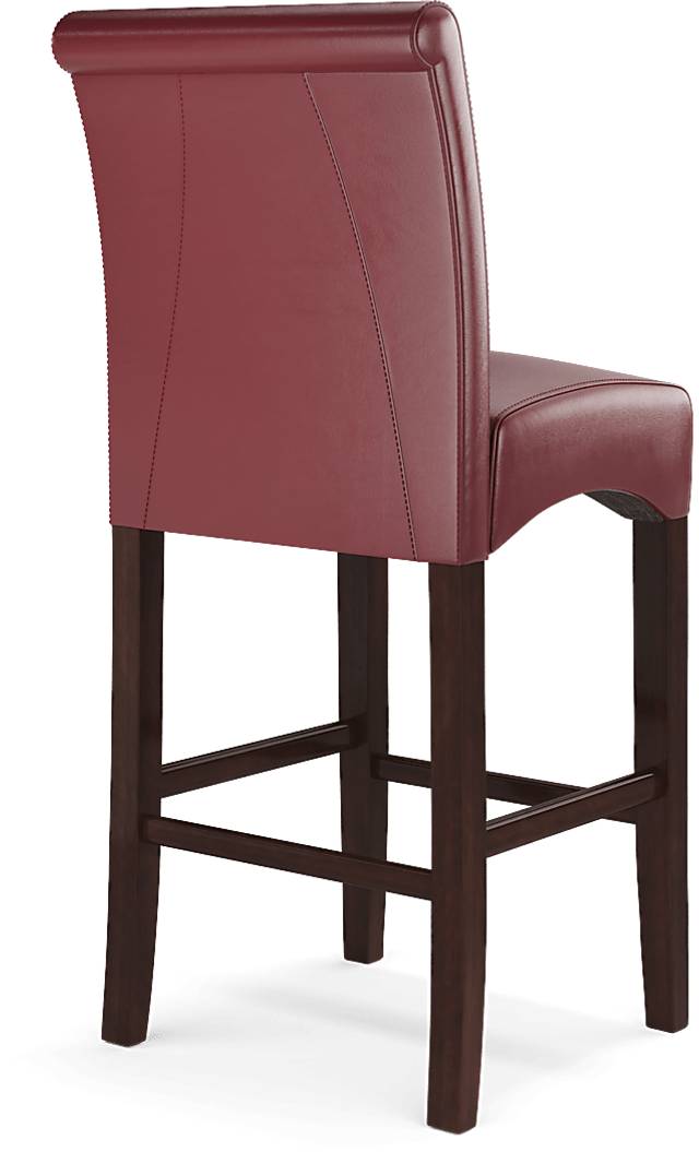Galeno Cherry 3 Pc Bar Set with Red Barstools - Thumbnail - Image 7