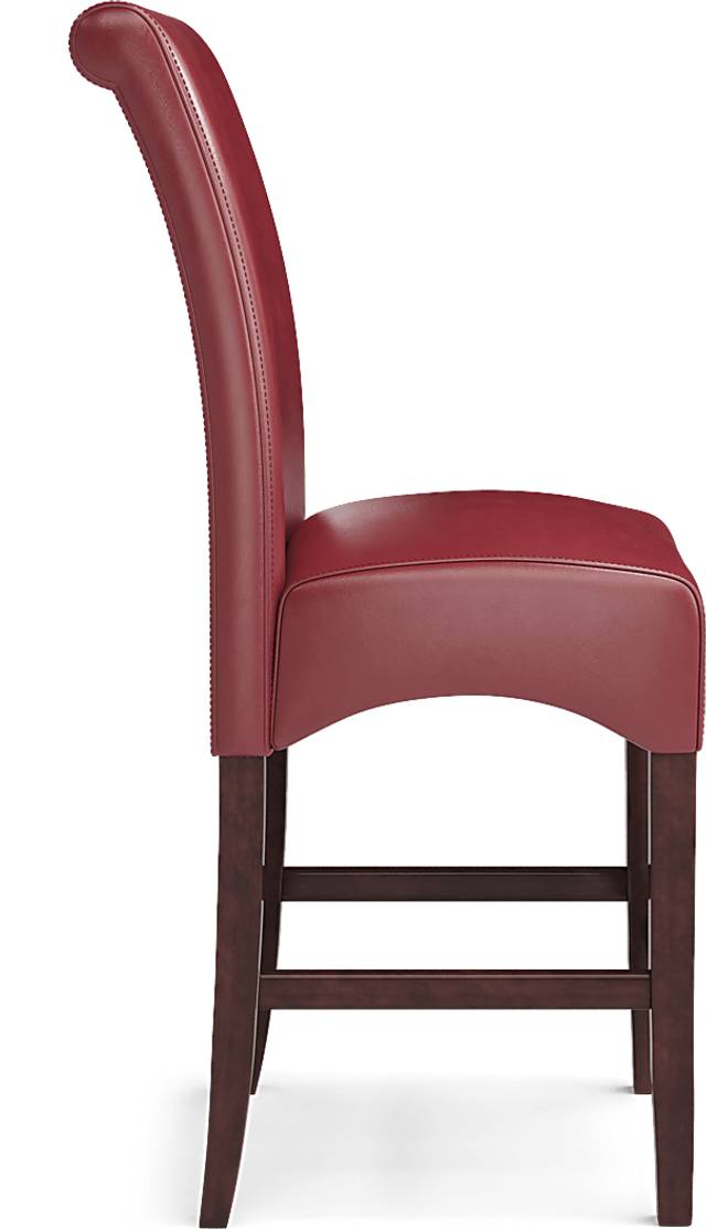 Watercolor Red Counter Height Stool - Thumbnail - Image 3