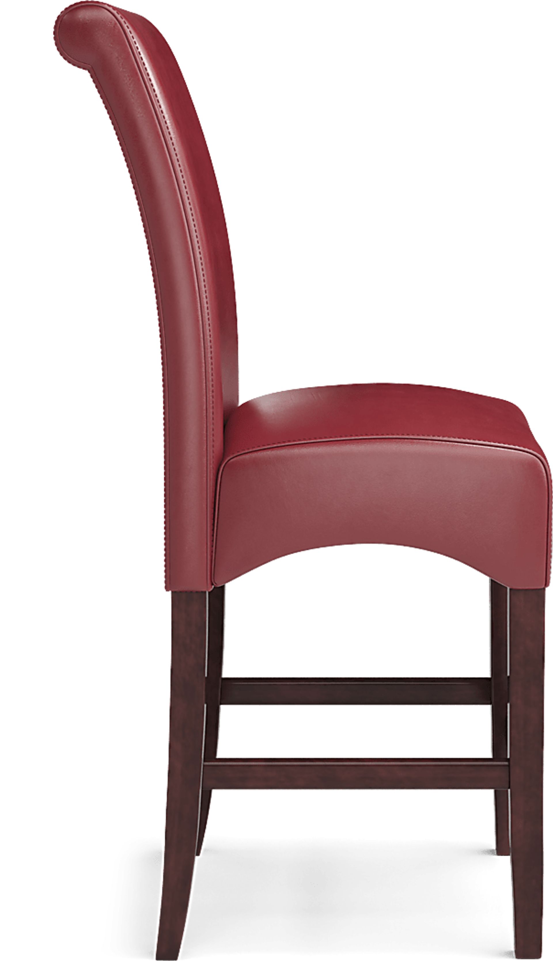 Ciara Espresso 5 Pc 48" Counter Height Dining Set with Red Stools - Image 6