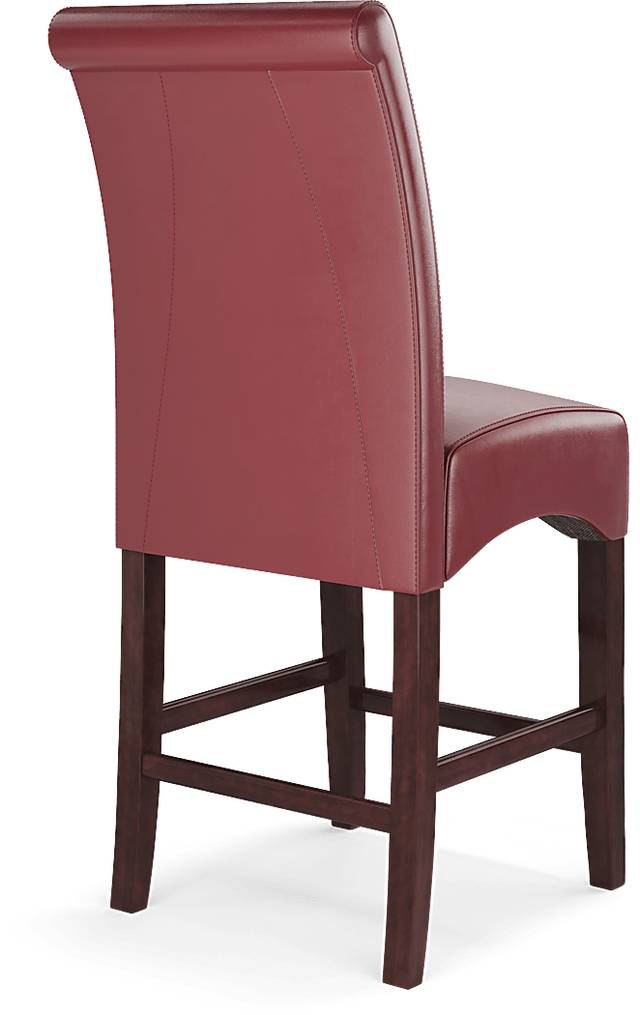 Watercolor Red Counter Height Stool - Thumbnail - Image 4