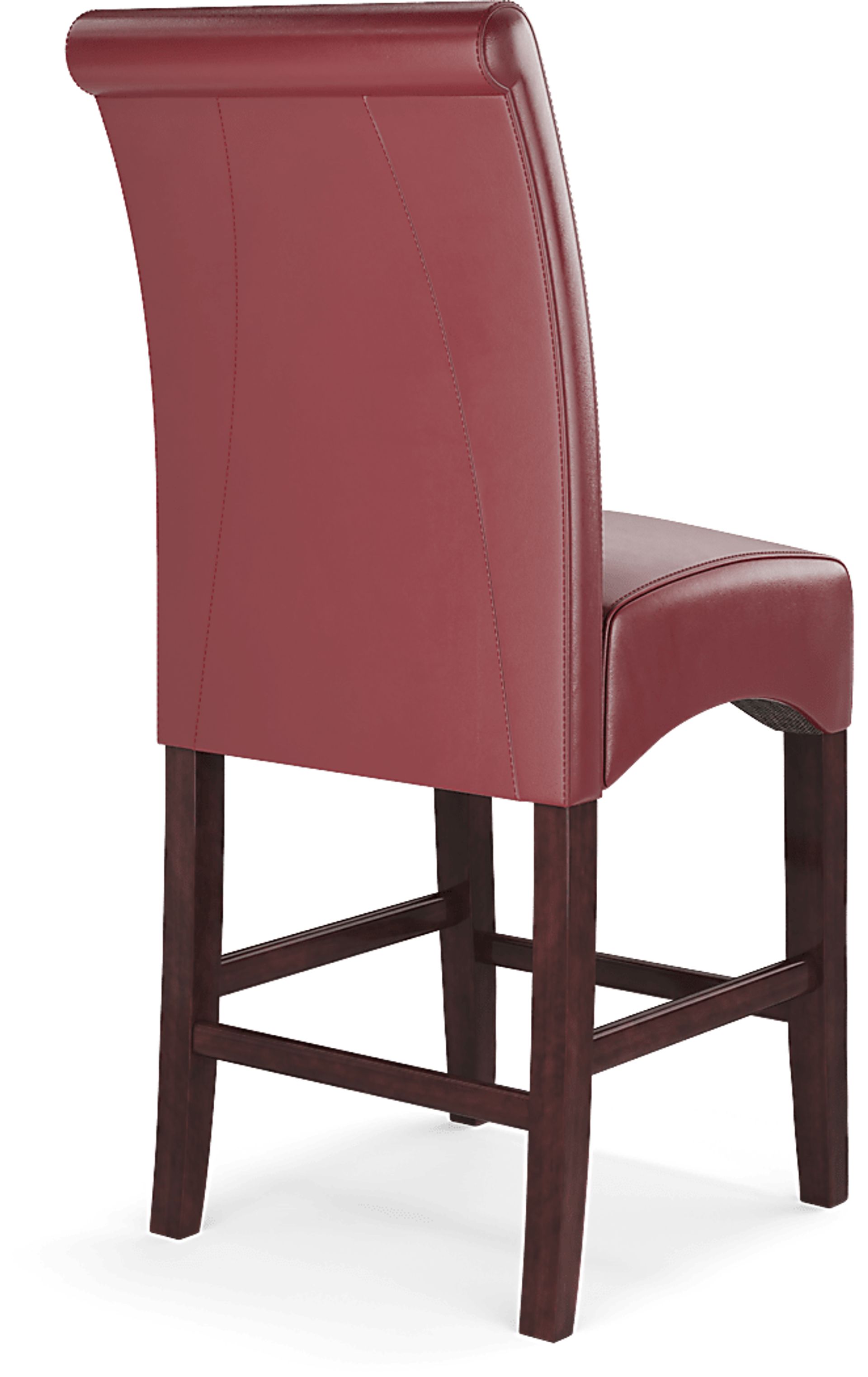 Ciara Espresso 5 Pc 48" Counter Height Dining Set with Red Stools - Image 7