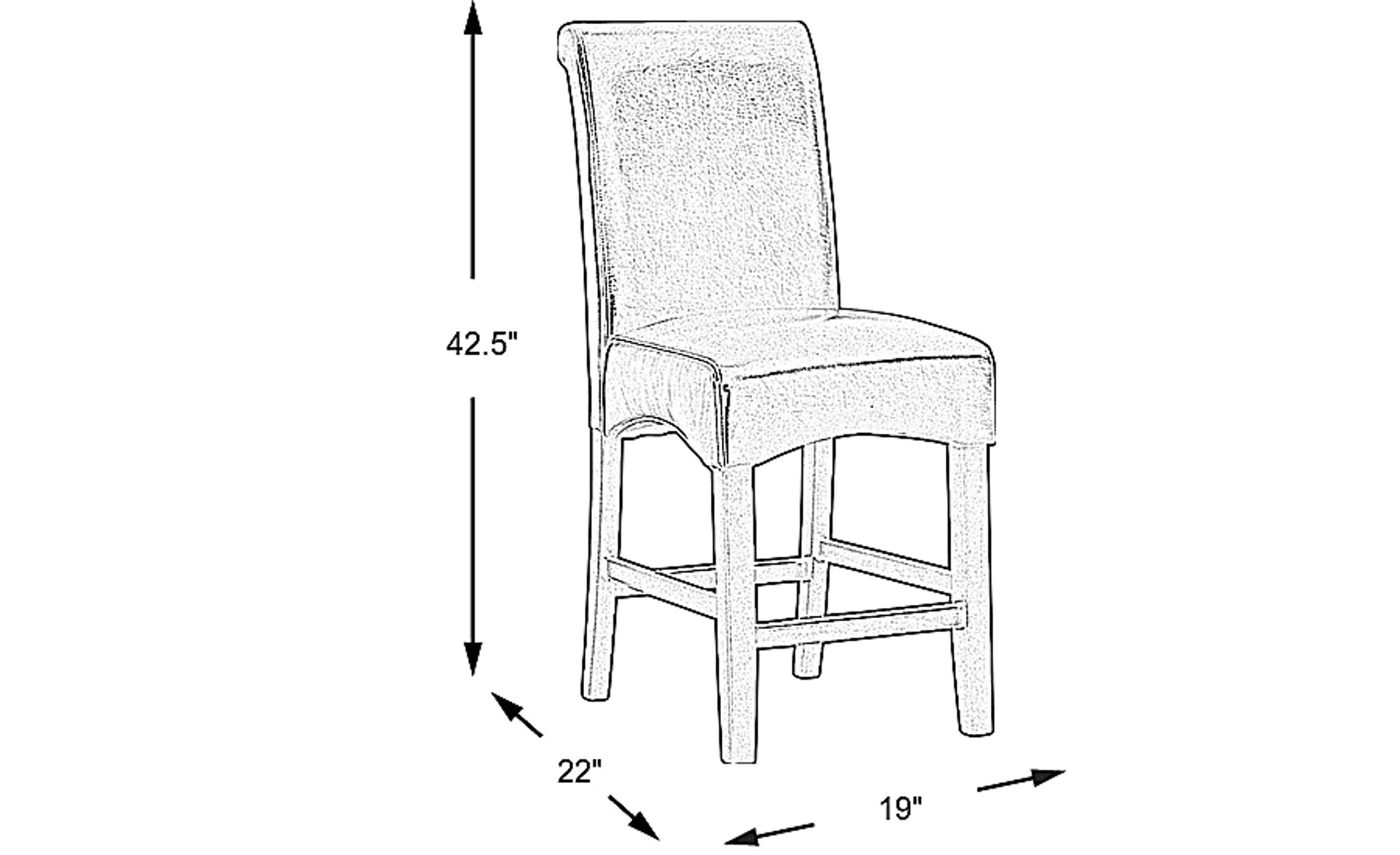 Dimension Image. Please refer to the Dimension Tab on this page for dimension details.