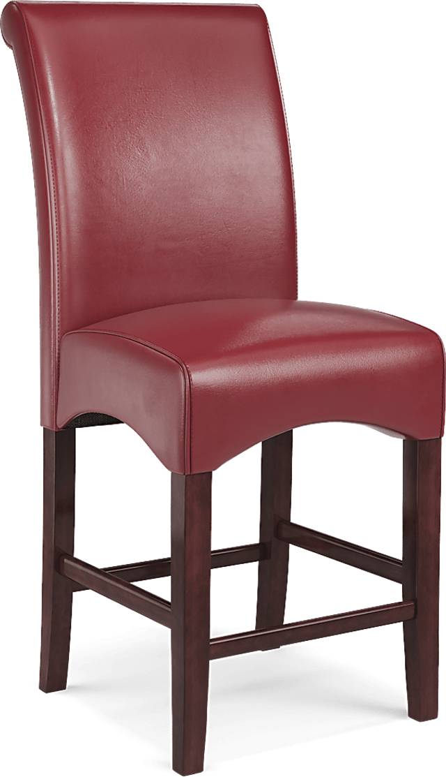 Watercolor Red Counter Height Stool - Thumbnail - Image 1