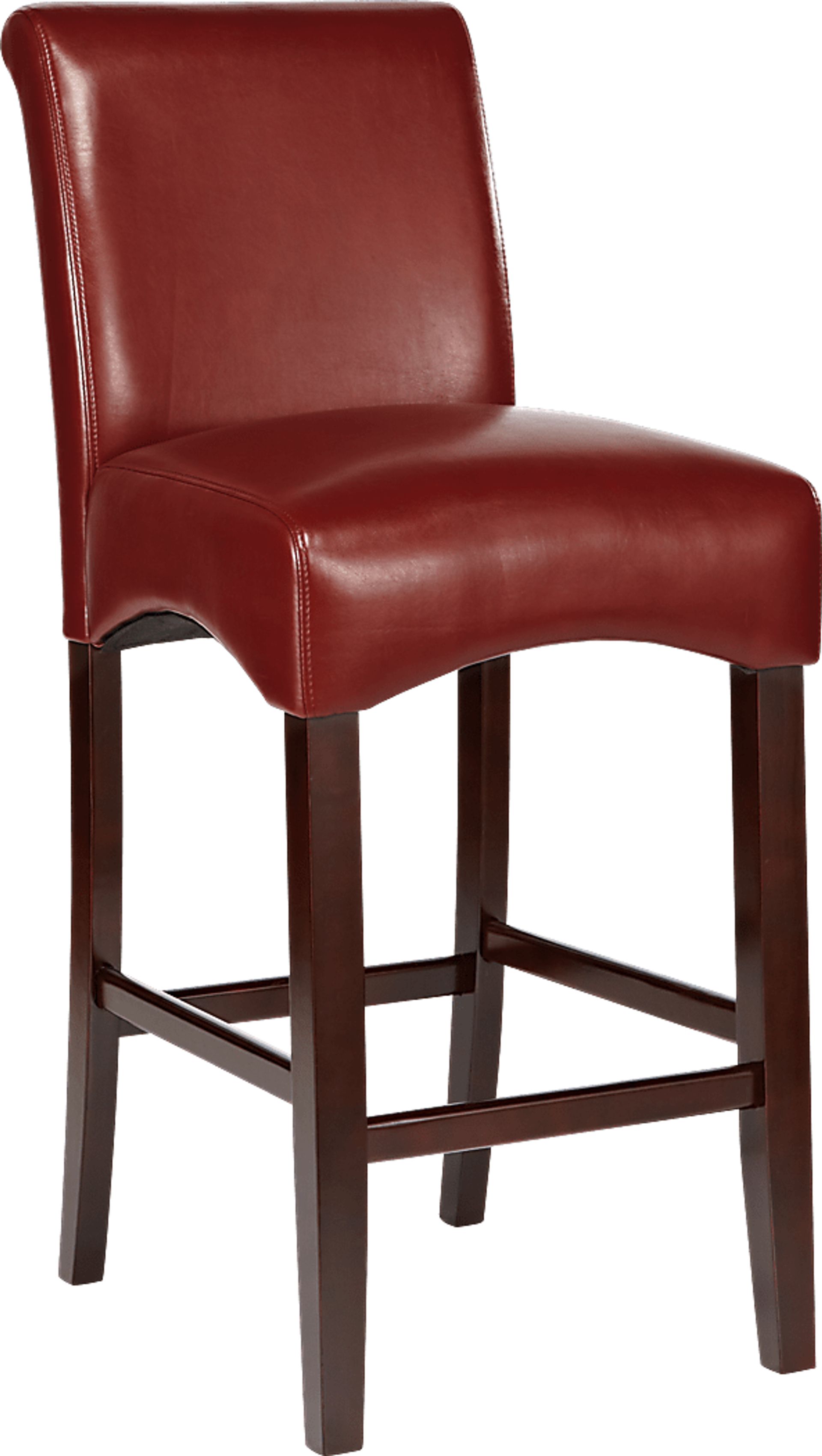Ciara Espresso 5 Pc Counter Height Dining Set with Red Stools - Image 4
