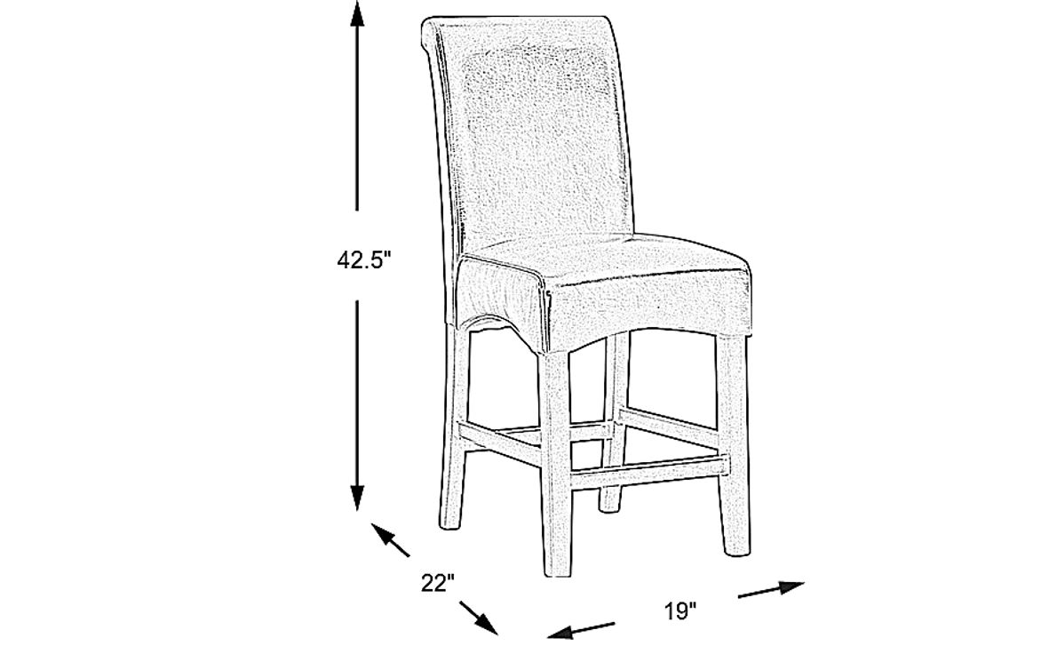 Watercolor Tan Counter Height Stool