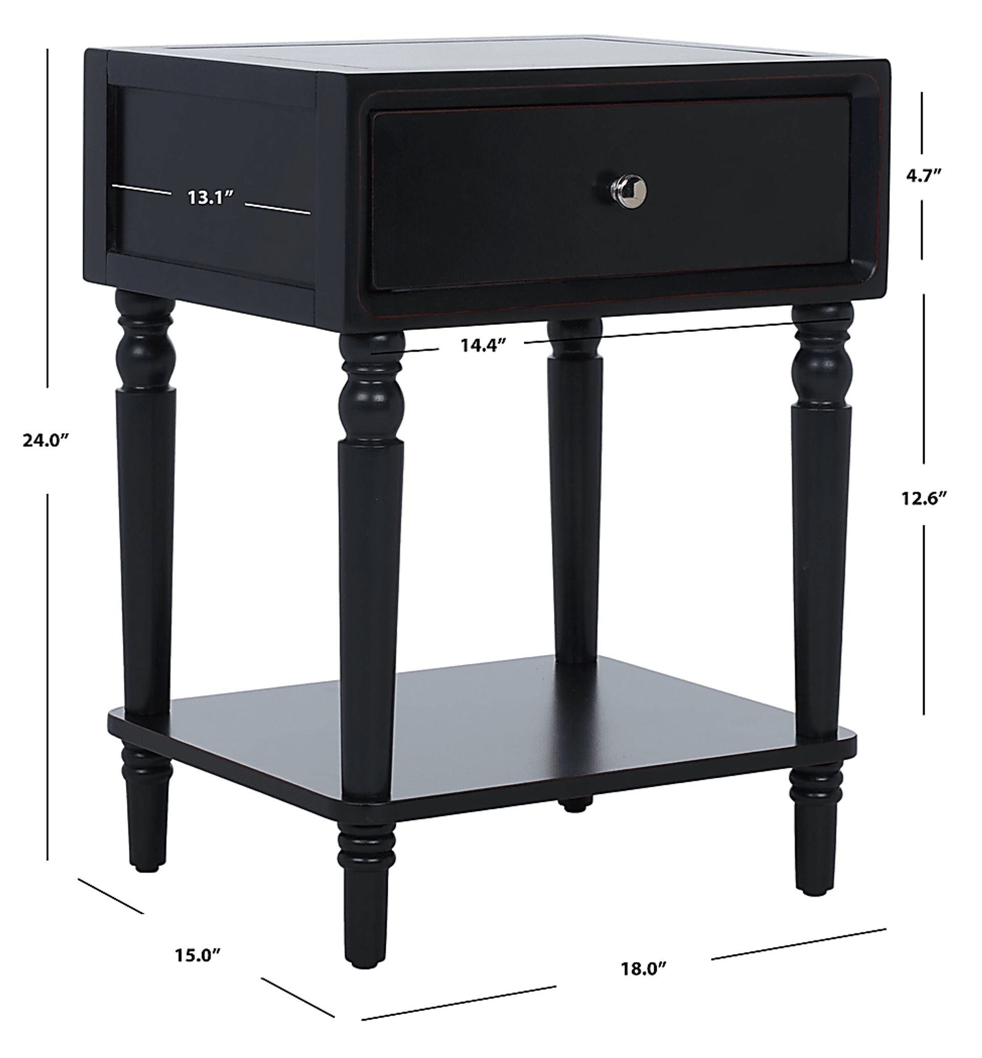Wateree Black Nightstand - Image 15