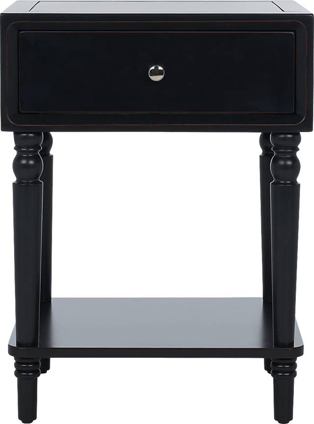 Wateree Black Nightstand - Thumbnail - Image 1