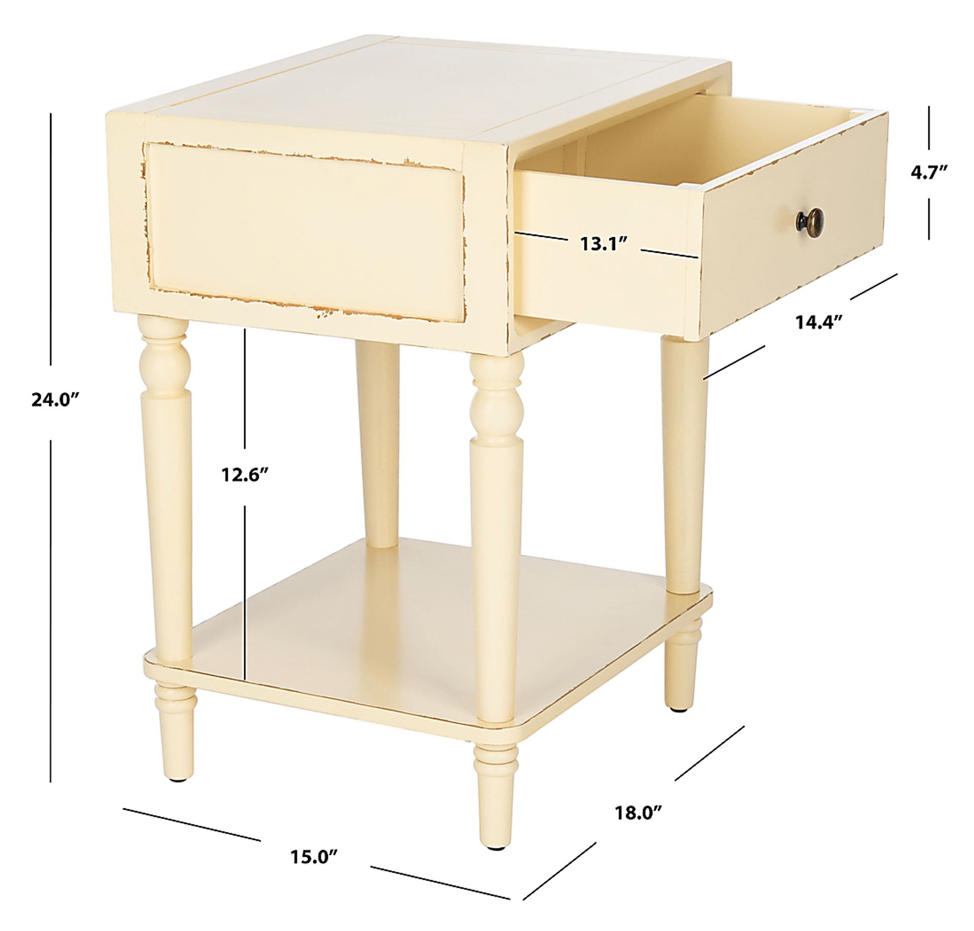 Wateree Cream Nightstand - Image 15