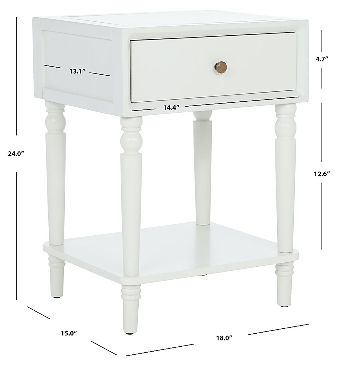 Wateree Off-White Nightstand - Rooms To Go