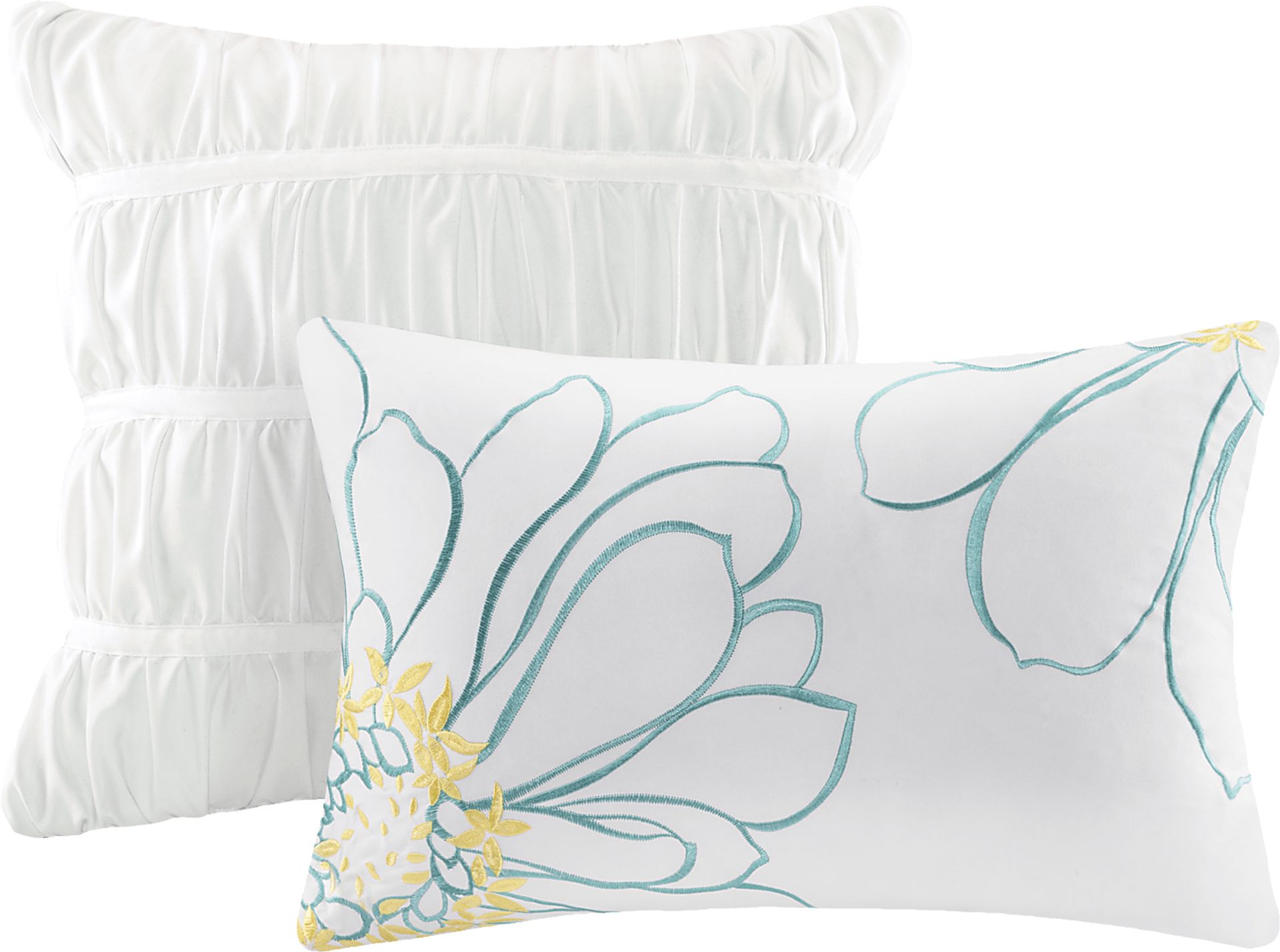 Waterfall Valley White 5 Pc Full/Queen Bed Set - Image 2