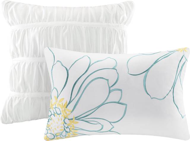 Waterfall Valley White 5 Pc Twin Bed Set - Thumbnail - Image 2