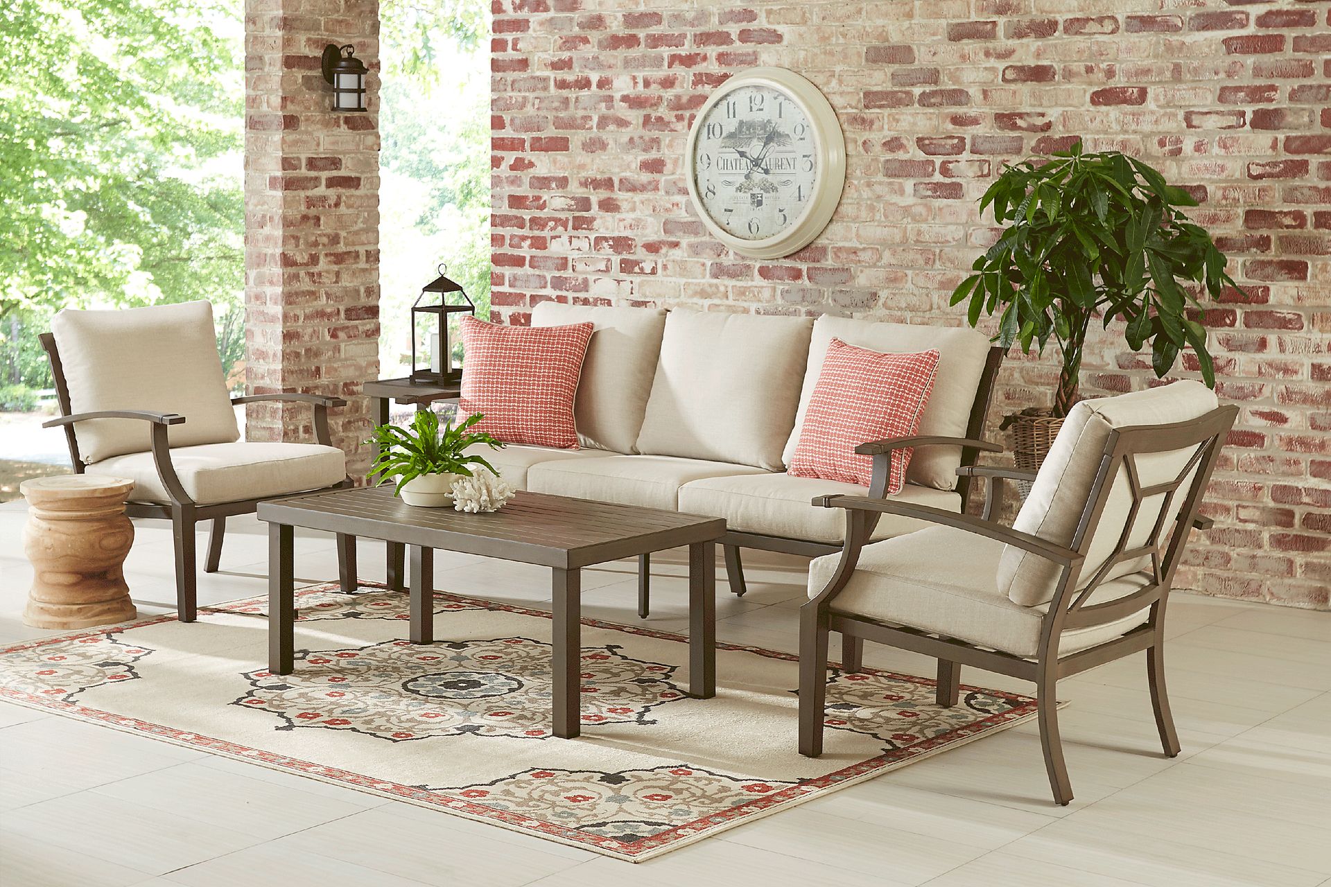 Waterfront Bronze 4 Pc Outdoor Seating Set - Image 1