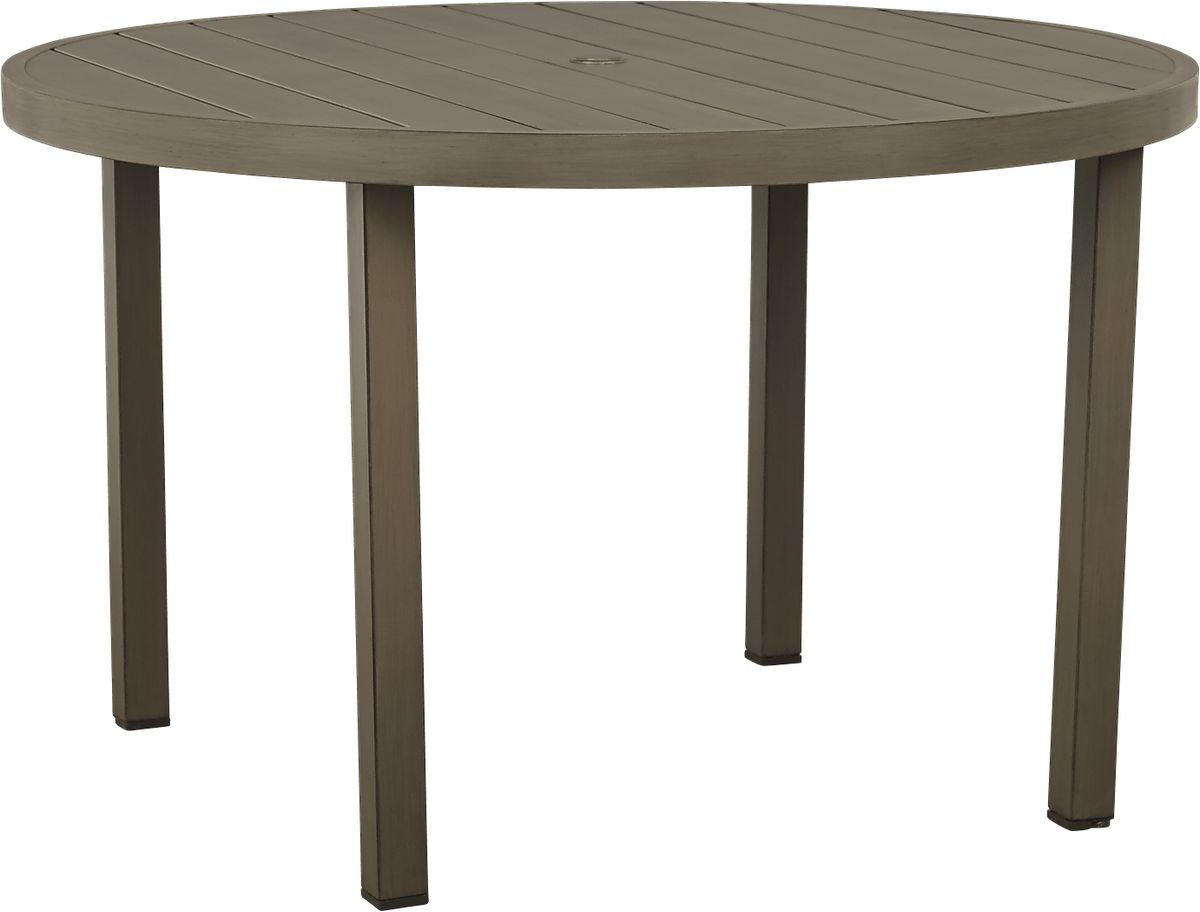 Waterfront Bronze Metal Aluminum Outdoor Round Dining Table Rooms to Go
