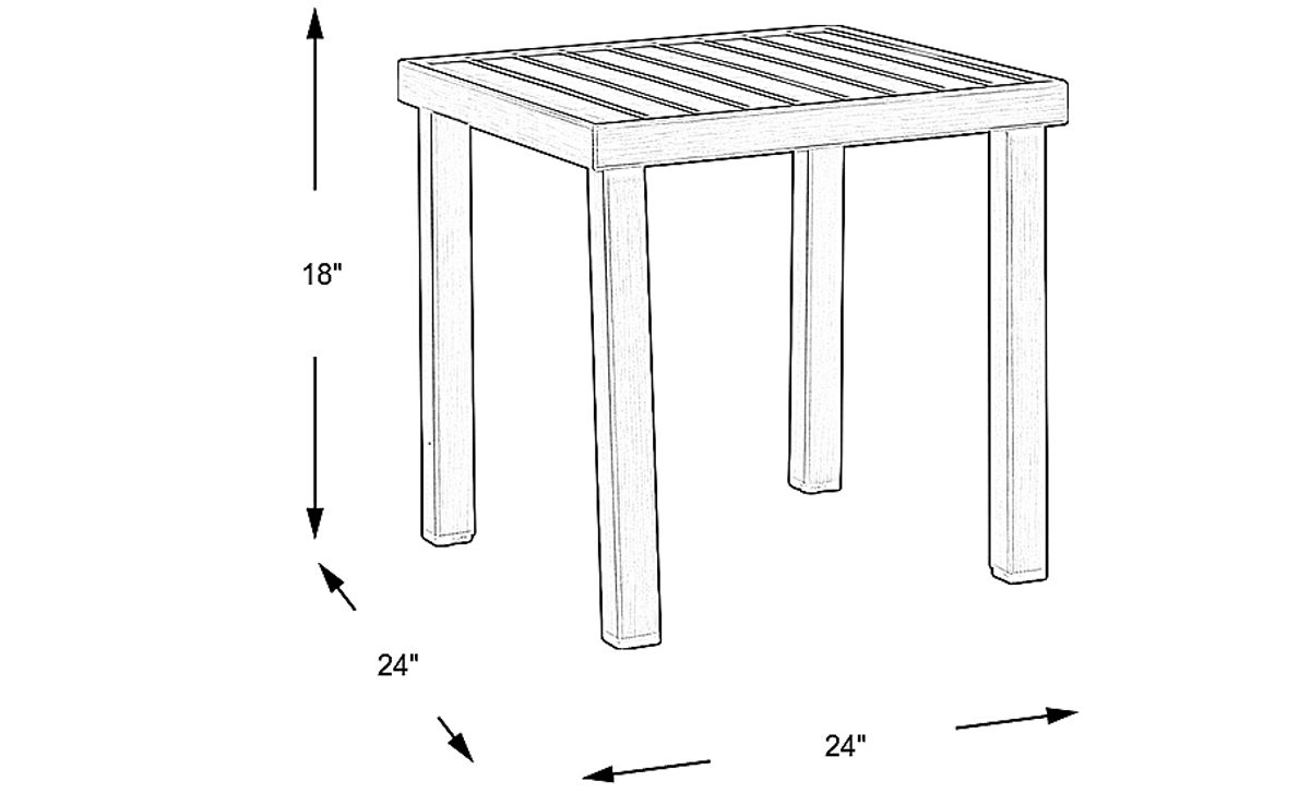 Waterfront Bronze Outdoor End Table Rooms To Go