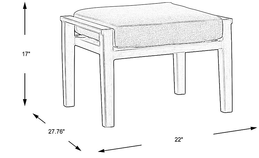 Waterfront Bronze Outdoor Ottoman Rooms To Go