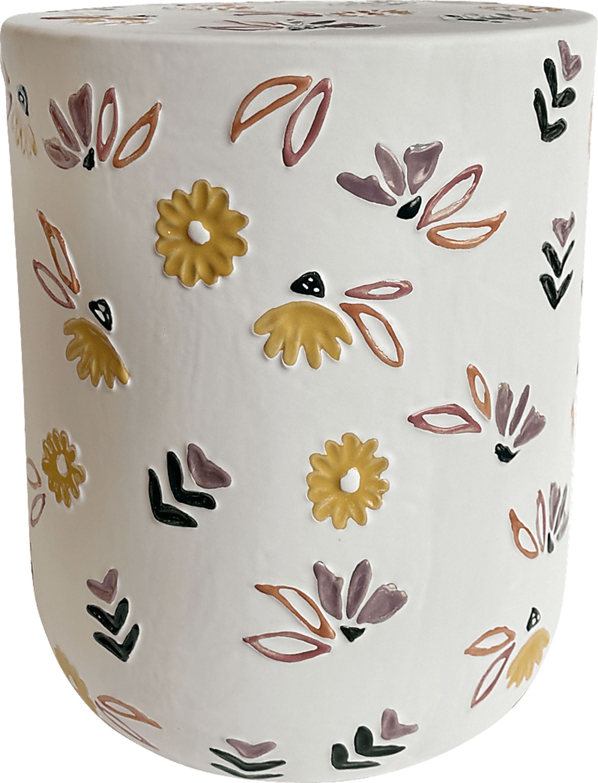 Waternola White Garden Stool - Image 1