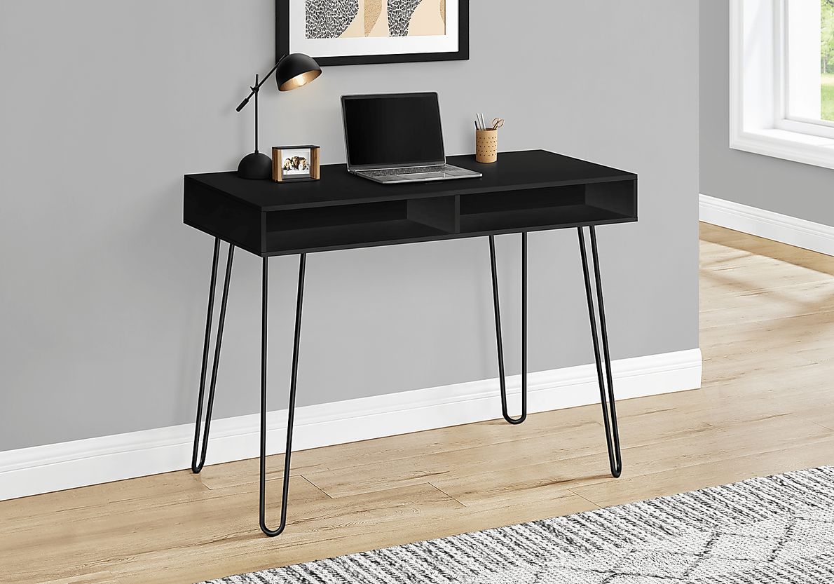 Waterpine Black Desk