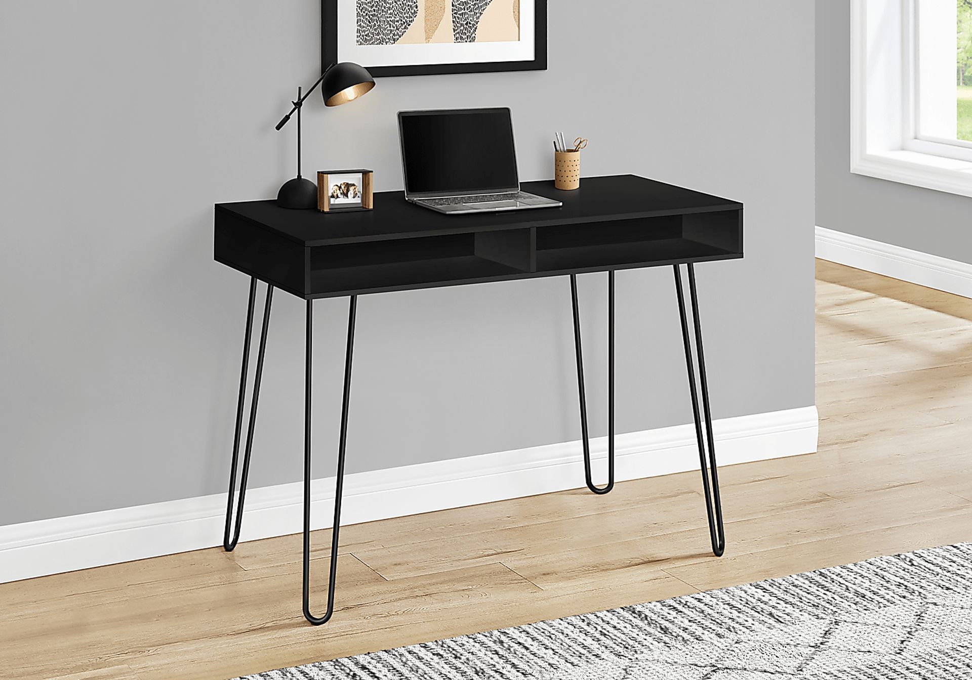 Waterpine Black Desk - Image 3