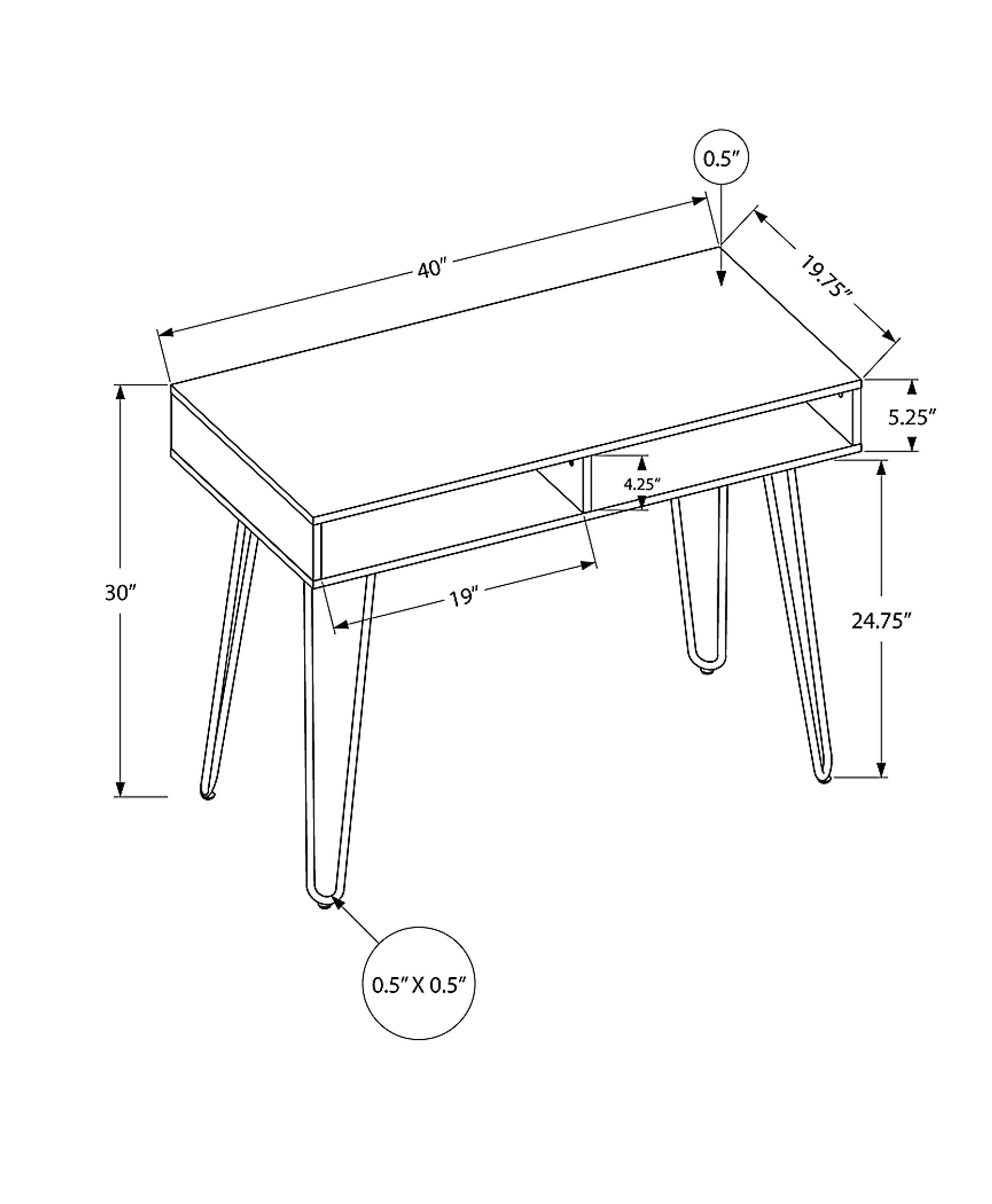 Waterpine Gray Desk - Image 5