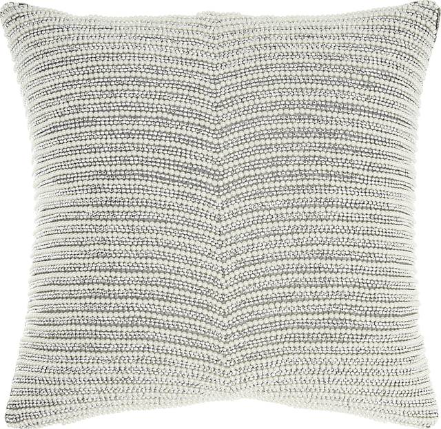 Watersong Ivory/Silver Accent Pillow - Thumbnail - Image 1