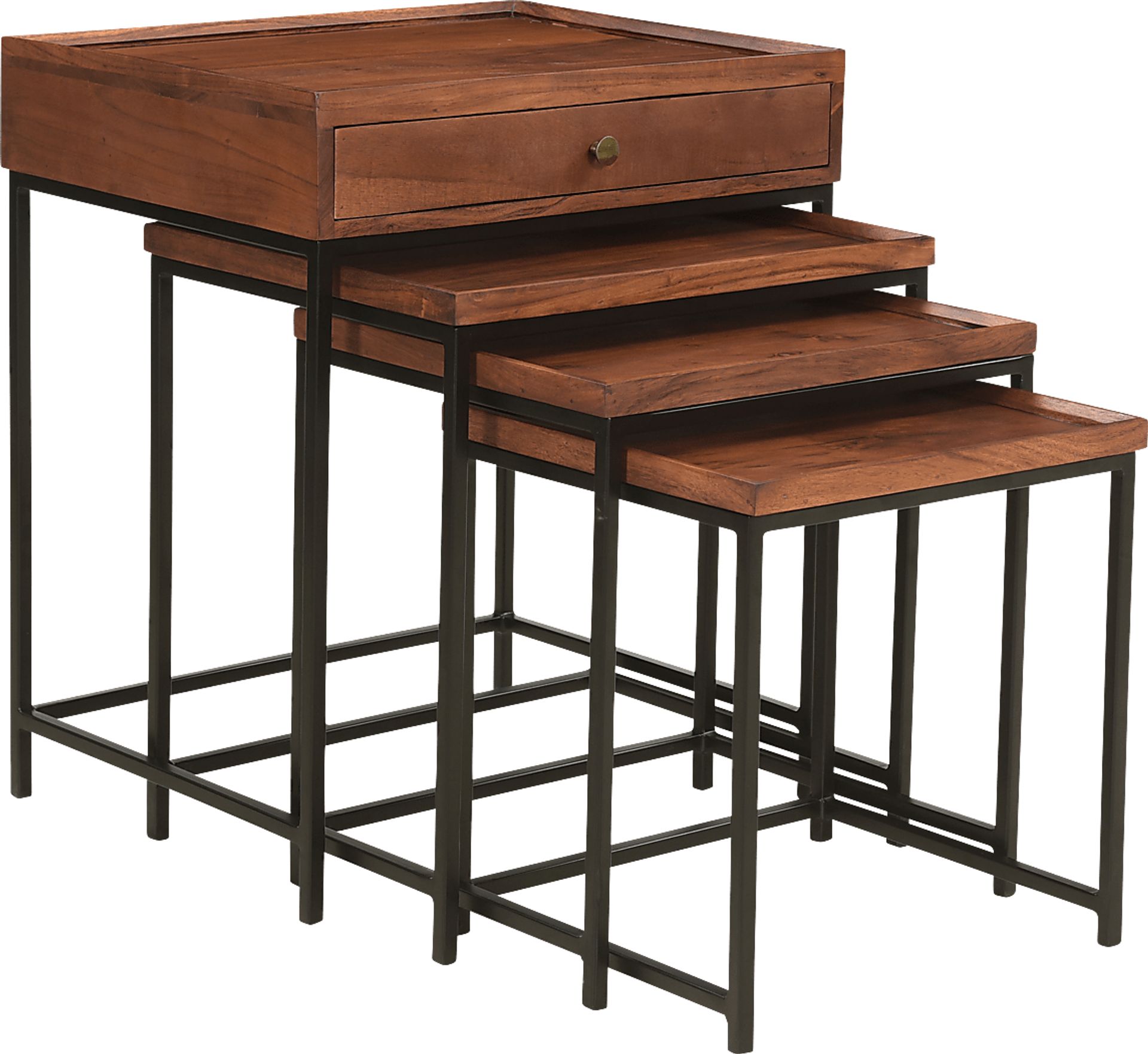 Waterston Brown Nesting Tables Set of 4 - Image 1
