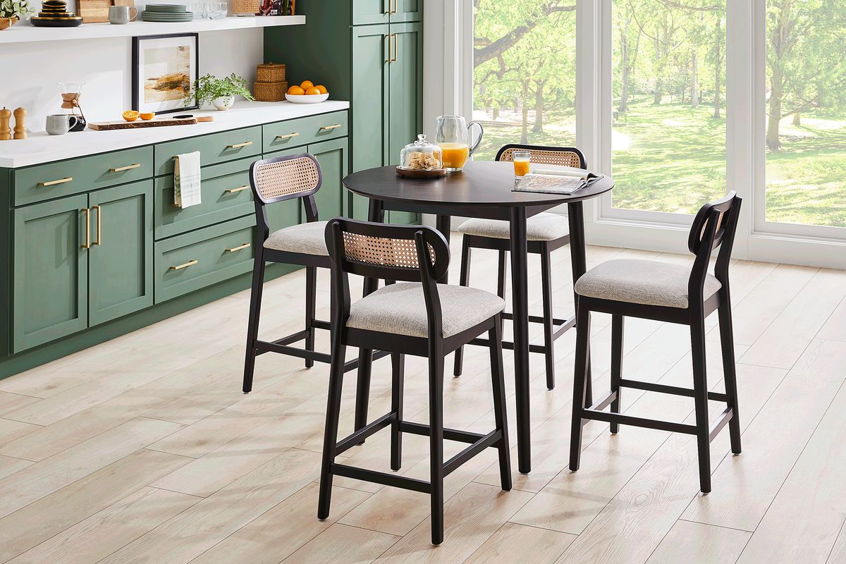 Watertown 5 Pc Black Black,Colors Beige Dining Room Set With Counter ...