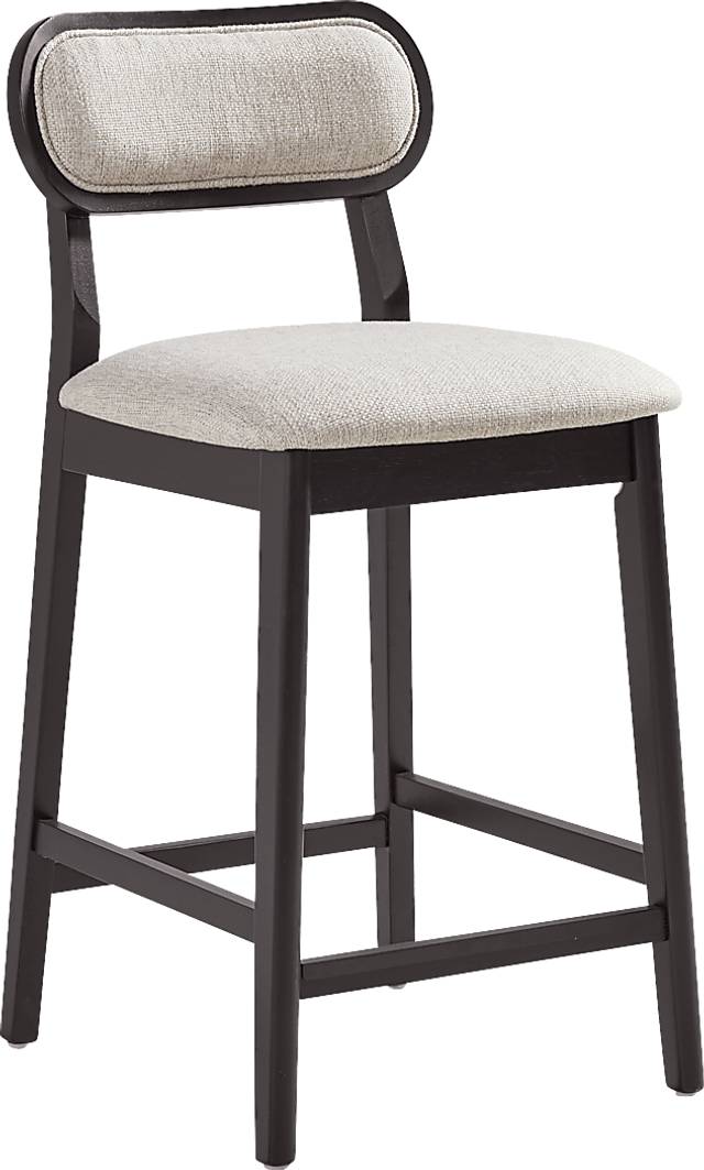 Watertown Black Upholstered Counter Height Stool - Thumbnail - Image 1