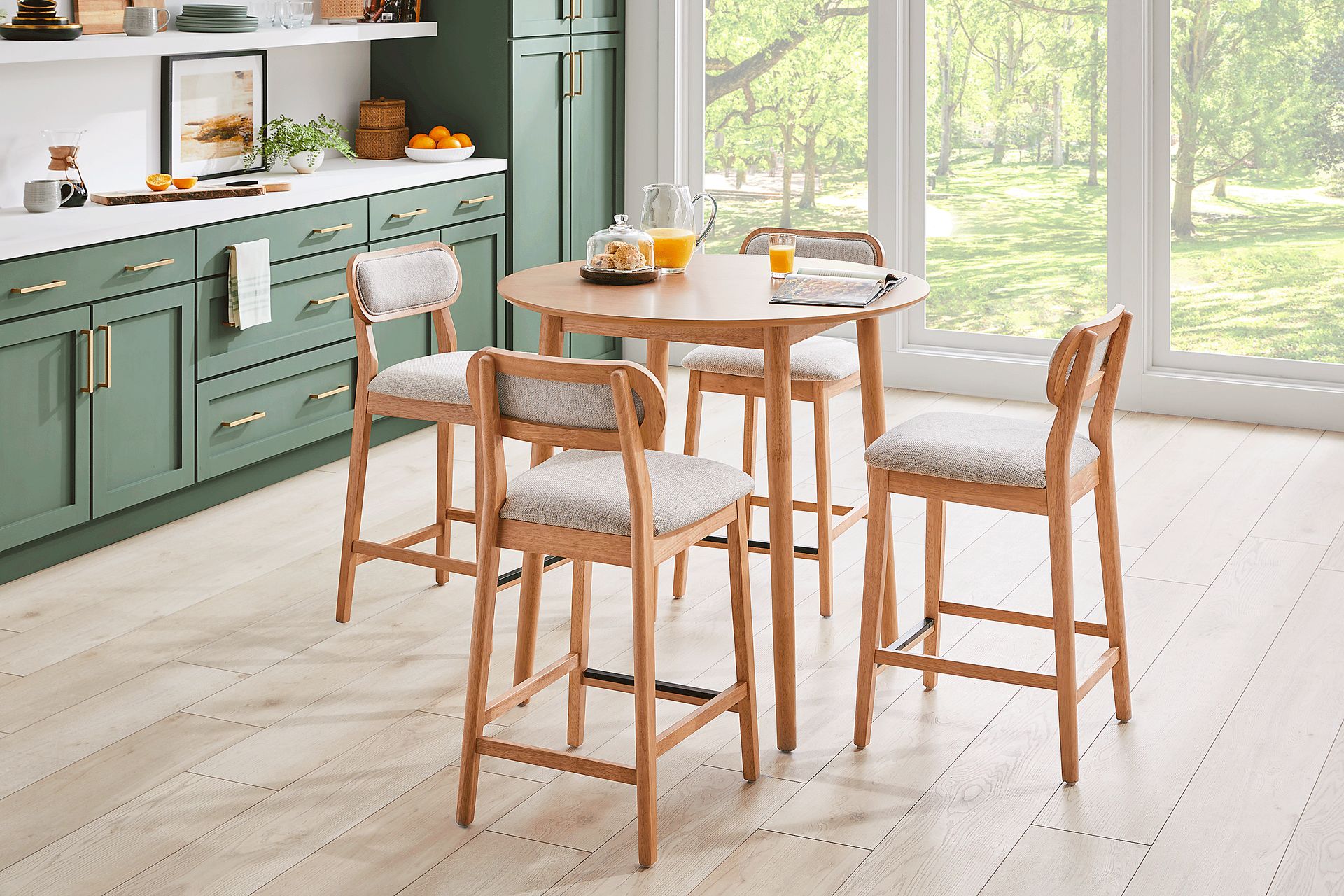 Watertown Natural Upholstered Counter Height Stool - Image 2