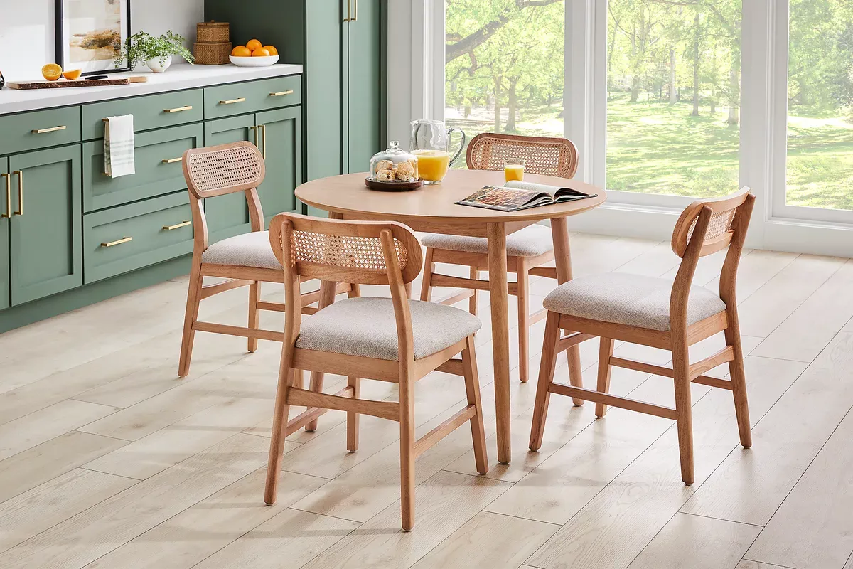 Watertown 5 Pc Natural Light Wood Dining Room Set With Dining Table, Side Chair