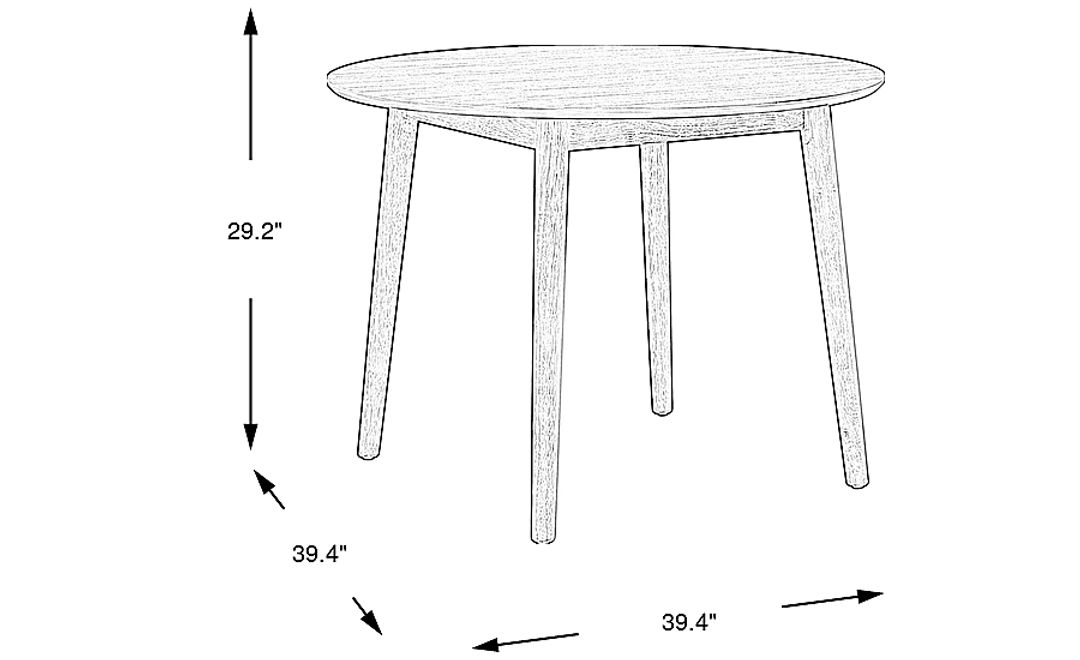 Watertown Natural Round Dining Table