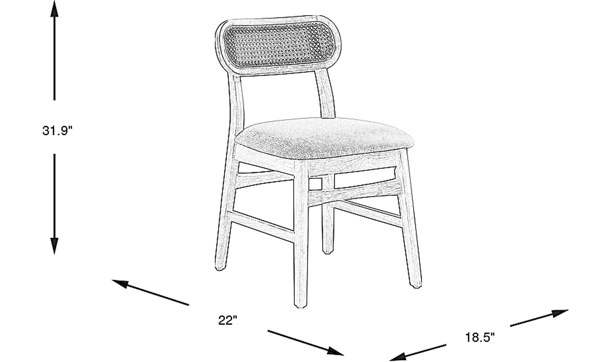 Dimension Image. Please refer to the Dimension Tab on this page for dimension details.