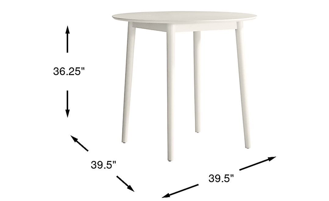 Watertown White Round Counter Height Dining Table