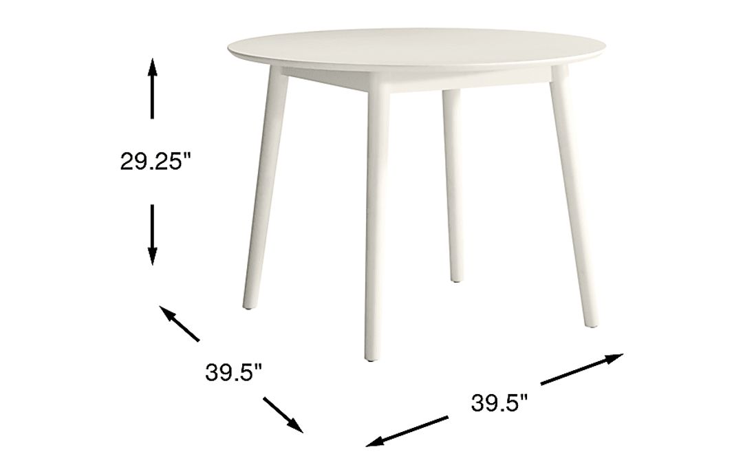 Watertown White Round Dining Table