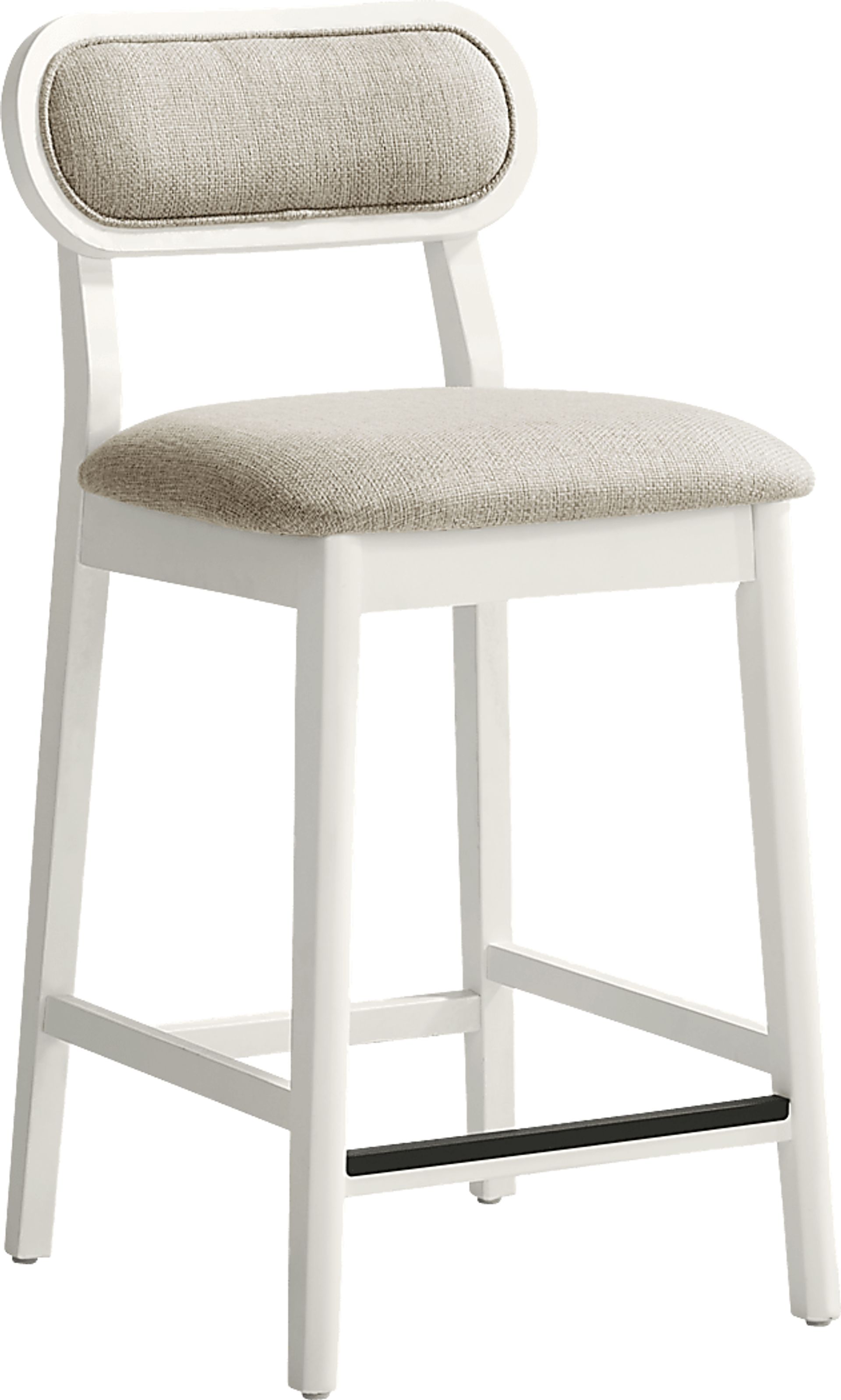 Watertown White Upholstered Counter Height Stool - Image 1