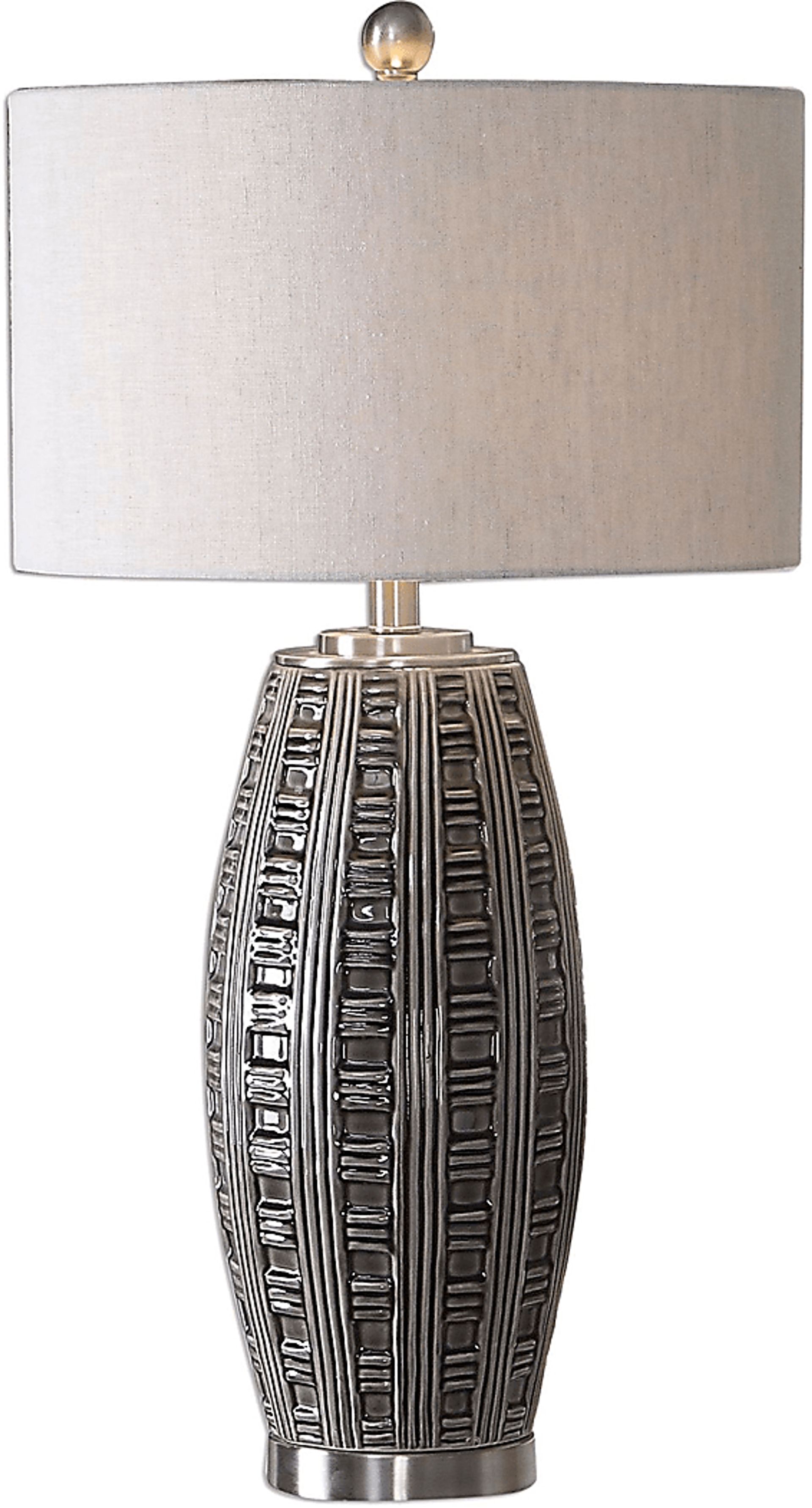 Watford Lane Gray Lamp - Image 1